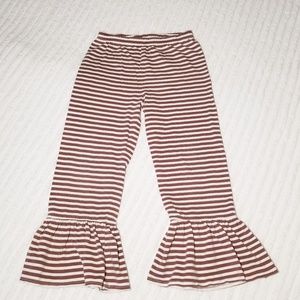 Jelly the Pug Striped Ruffle Pants Bottoms